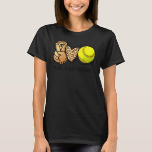 Fredlig Kärlek Softball Mammor Mors dag Softba T Shirt
