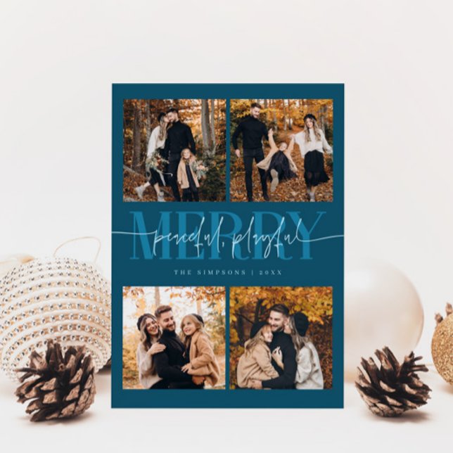 Fredlig, lekfull, snygg jul - multifoto julkort (Skapare uppladdad)