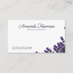 Fredlig Lila Lavender-massagebehandling Visitkort