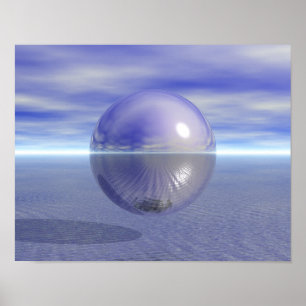 Fredlig Lila Planet Hav Kärlek Fred Harmoni Poster