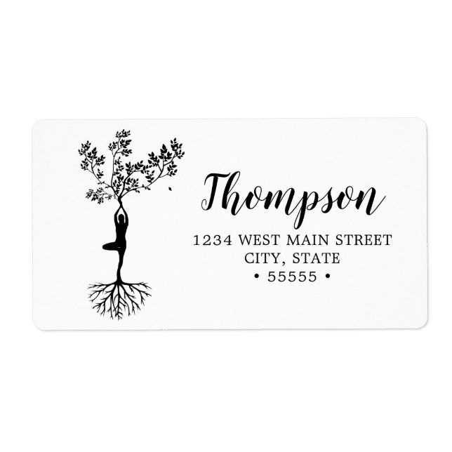 Fredlig meditation Yoga Return-etikett Fraktsedel (Framsidan)