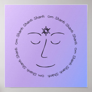 Fredlig medling om Shanti-Lila Blue-utskrift Poster
