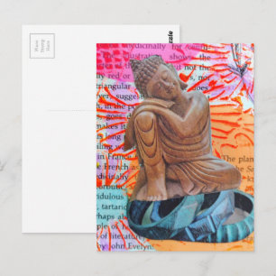 Fredlig Mixed Media Collage Vykort