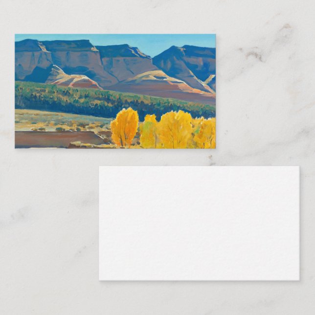 Fredlig morgon av Maynard Dixon Visitkort (Fram/baksida)