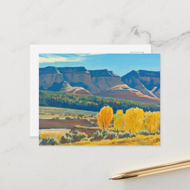 Fredlig morgon av Maynard Dixon Vykort (Fram/Back In Situ)