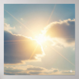 Fredlig morgon-soluppgång poster