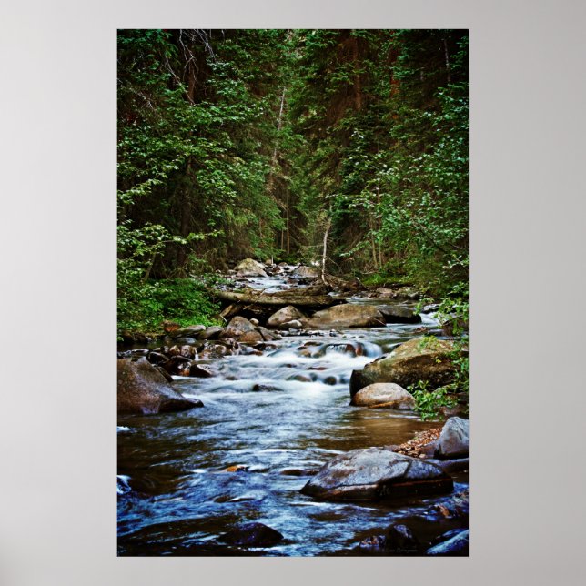 Fredlig Mountain Stream-utskrift Poster (Framsidan)