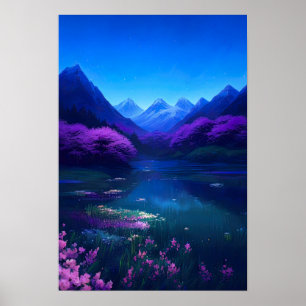 Fredlig natt i bergen poster