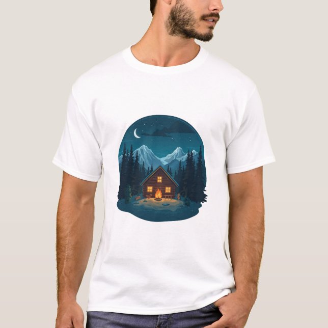 Fredlig Natt i Bergen  T Shirt (Framsida)