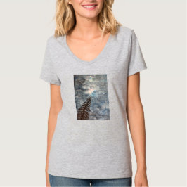 Fredlig natthimmel i skogen med stjärnor t shirt