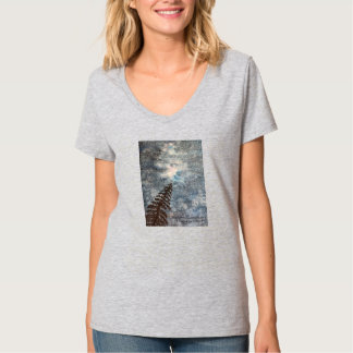 Fredlig natthimmel i skogen med stjärnor t shirt