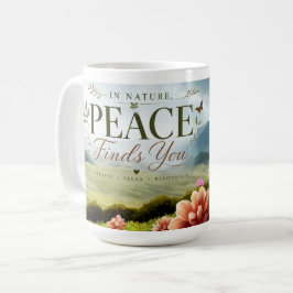 Fredlig Natur Kaffe Mugg med Inspirerande Budskap
