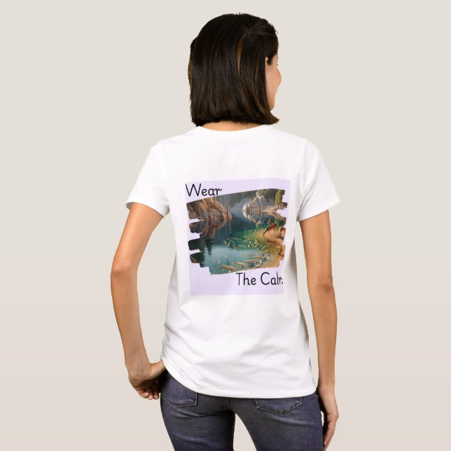 Fredlig natur- och vildmarksutflykt vid sjön t shirt (Hel baksida)