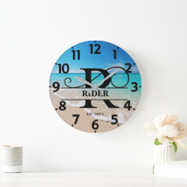 Fredlig Ocean Front R Monogram Stor Klocka
