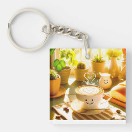 Fredlig och hjärtlig Cappuccino-morgon