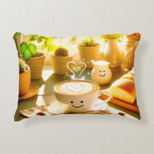 Fredlig och hjärtlig Cappuccino-morgon