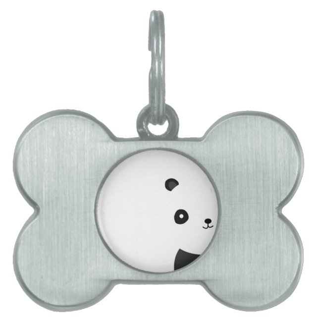 Fredlig panda ID-bricka husdjur (Framsidan)