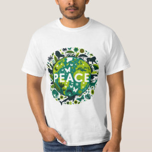 Fredlig planet - Miljöbesparing T Shirt
