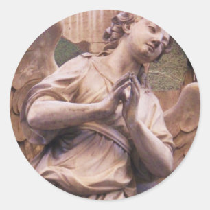 Fredlig Renaissance Angel Runt Klistermärke