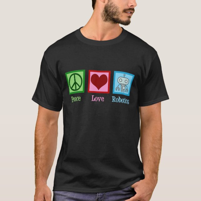 Fredlig Robotteknik T Shirt (Framsida)
