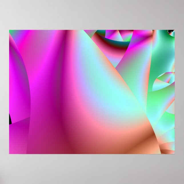 Fredlig Rosa - rumsdekorteckning Poster (Framsidan)