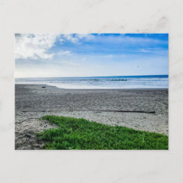 Fredlig sandstrand vykort