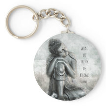 Fredlig Silver Buddha med citat