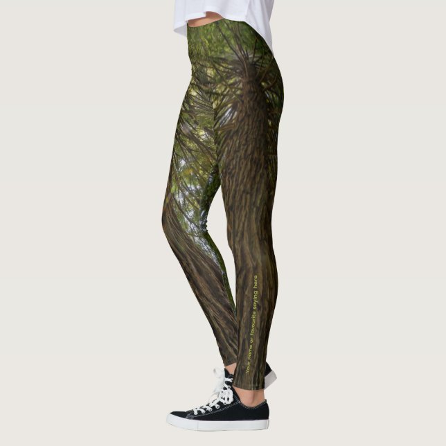 Fredlig Skog Med Gyllene Ljus Foto Legging (Vänster)