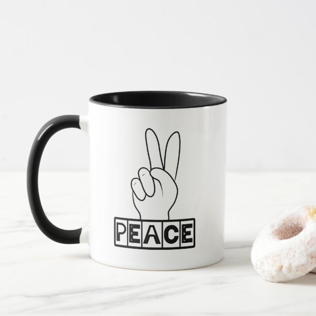 Fredlig skylt mugg (Med munk)