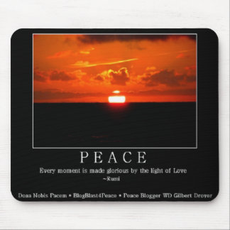 Fredlig solnedgång Mousepad med Rumi Quote Musmatta