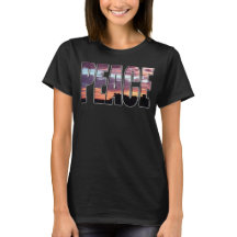 Fredlig Solnedgångsbrev T-Shirt
