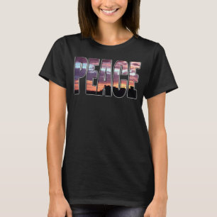 Fredlig Solnedgångsbrev T-Shirt
