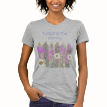 Fredlig, Söt Blommigt Garden Fence T-Shirt