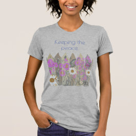 Fredlig, Söt Blommigt Garden Fence T-Shirt