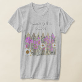 Fredlig, Söt Blommigt Garden Fence T-Shirt
