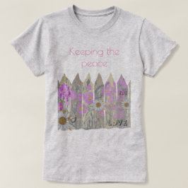 Fredlig, Söt Blommigt Garden Fence T-Shirt