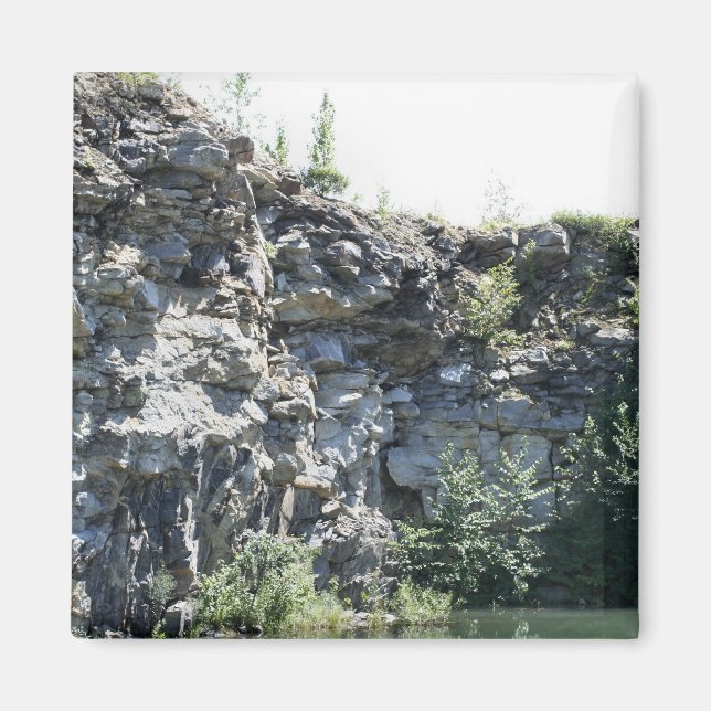 Fredlig stenbrott naturfotografi  magnet (Framsidan)