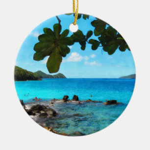 Fredlig strand St Thomas Julgransprydnad Keramik