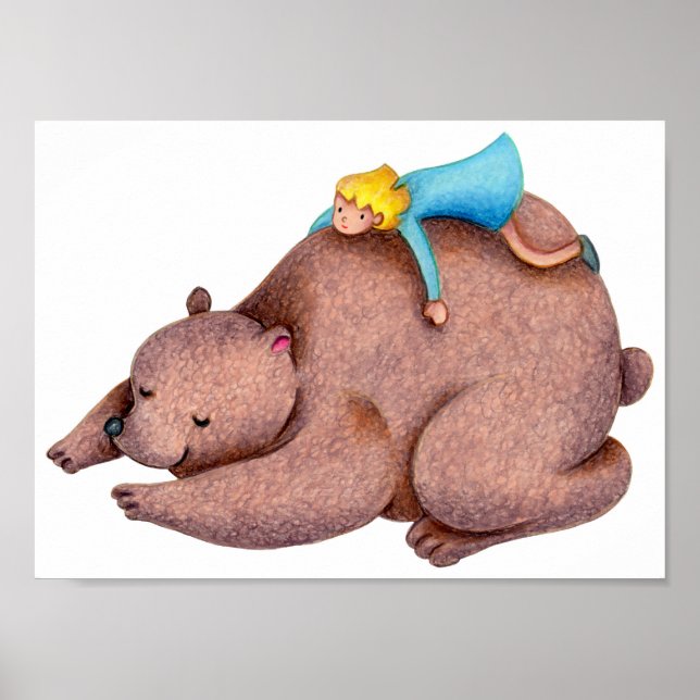 Fredlig stund med en björn. poster (Framsidan)