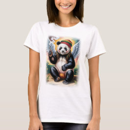 Fredlig tid för denna jamaicanska Ängel Panda på e T Shirt