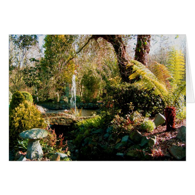 Fredlig trädgård på Guernsey 1 Hälsningskort (Framsidan Horizontal)