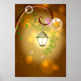 Fredlig Trädgårdslampa Poster