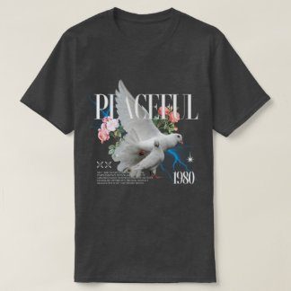 Fredlig utskrift t shirt
