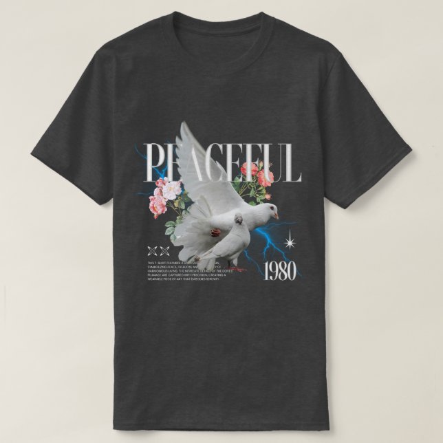 Fredlig utskrift t shirt (Design framsida)