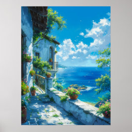 Fredlig vaccinering i blå sommar poster