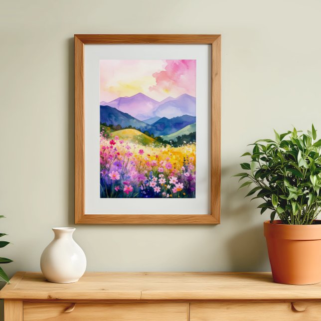Fredlig Valley Blooming Backe Wall Art Poster (Skapare uppladdad)