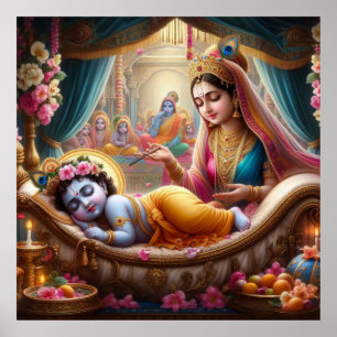 Fredlig varm Enic Bala Krishna Cradle Poster