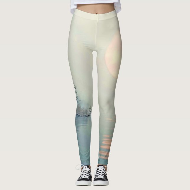 Fredlig vintermorgonkonst leggings (Framsida)