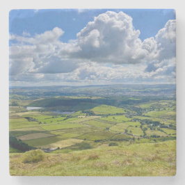 Fredlig vy från Pendle Backe.. Stenunderlägg