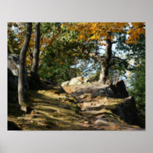 Fredlig Woodland Väg Nature Orton Art Poster